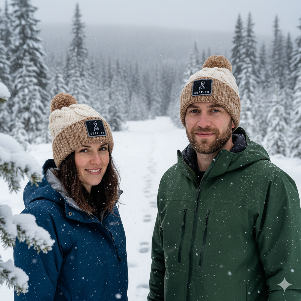 Cream Mocha Chunk Twist Beanie