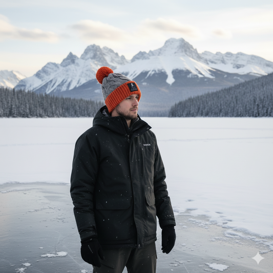 Gray Chunk Twist Beanie
