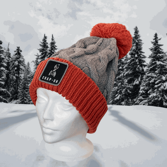 Gray Chunk Twist Beanie