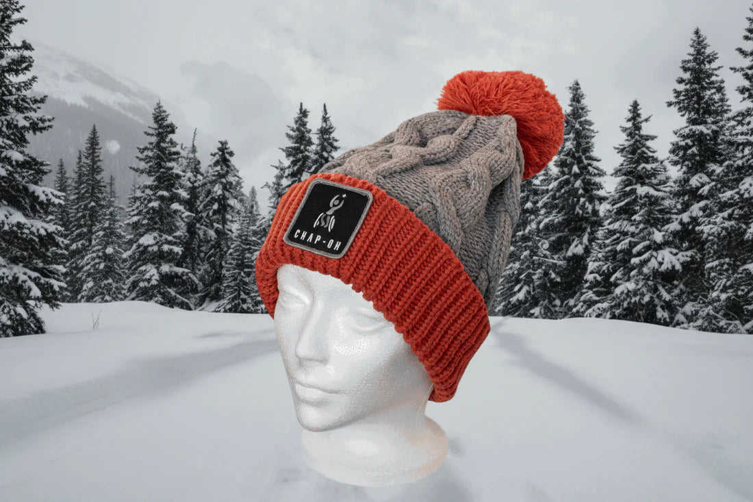 Gray Chunk Twist Beanie