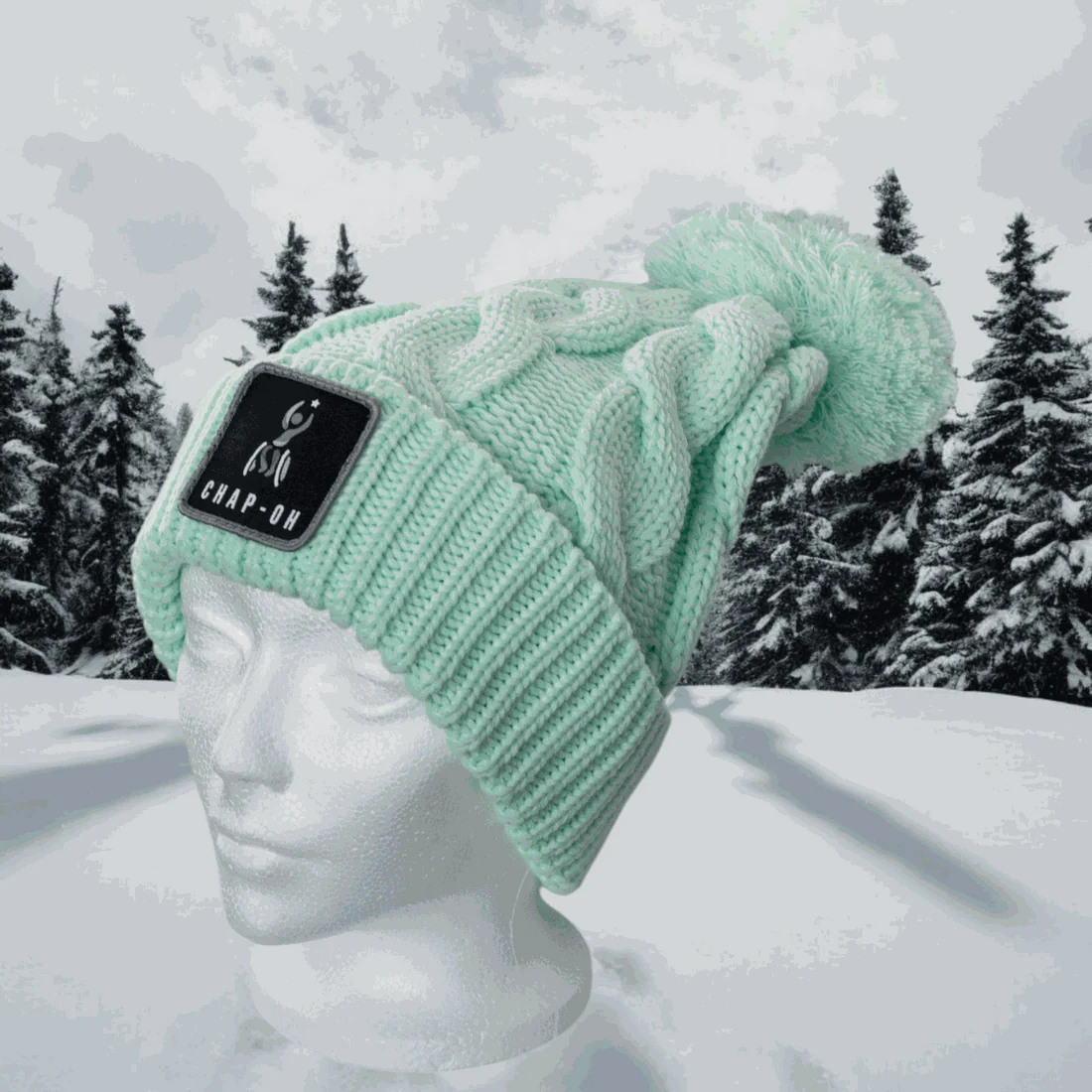 Seafoam Chunk Twist Beanie