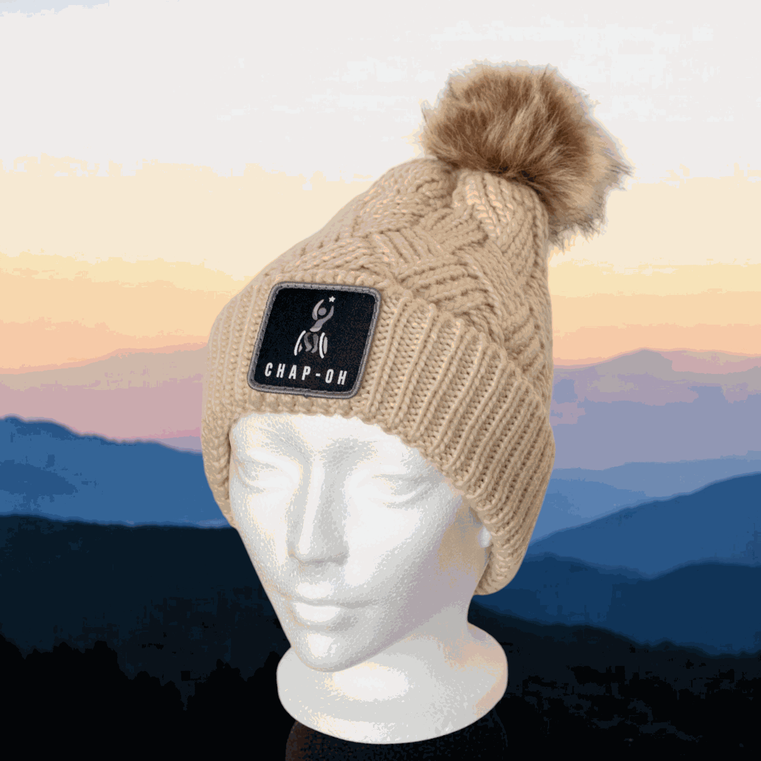 Khaki August Fur Beanie