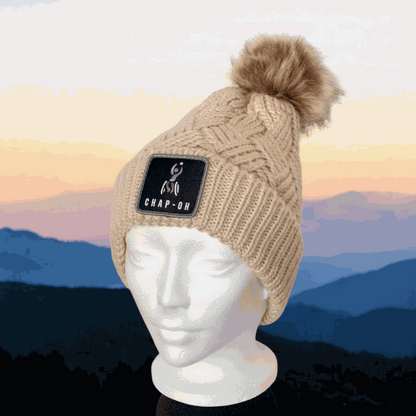 Khaki August Fur Beanie