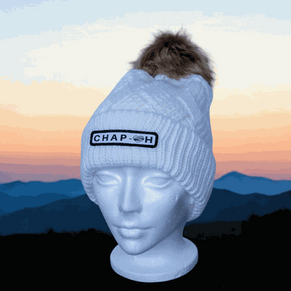White August Fur Support Beanie