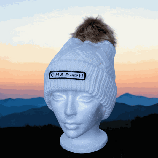 White August Fur Support Beanie